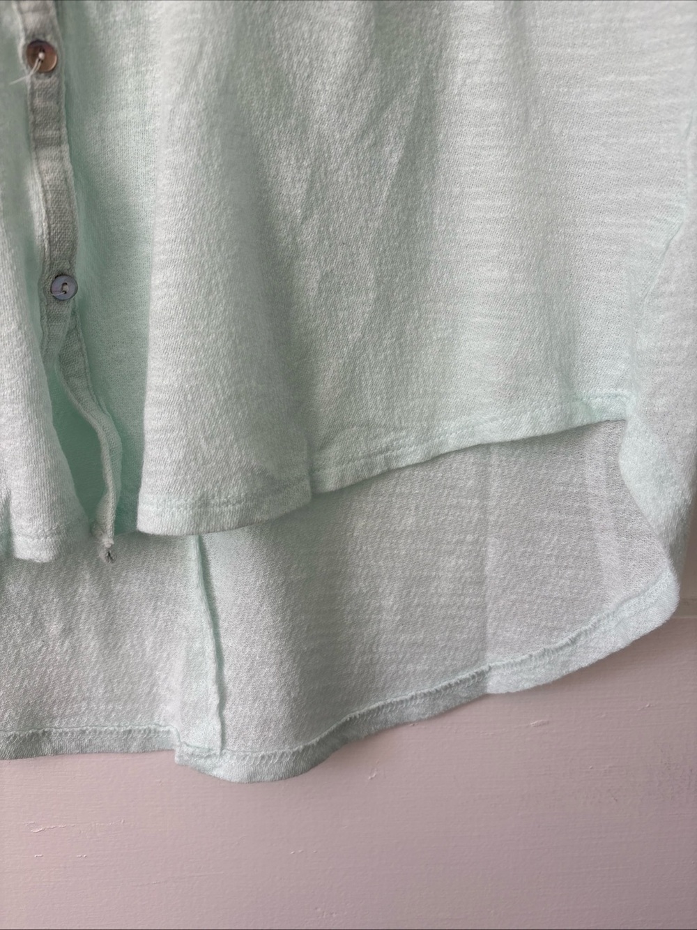 Lucky Brand Womens Light Green Short Cap Sleeve Buttoned Down Shirt Size Small - Picture 6 of 9